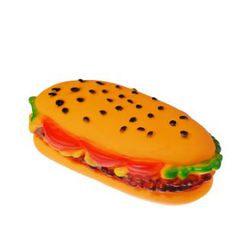 BRINQ CAO VINIL HAMBURGUER PEQUENO SAVANA - Laboraves