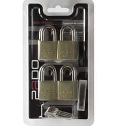 CADEADO JG 4 C/CHV IGUAIS 25MM PADO - Laboraves
