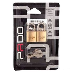CADEADO JG 2 C/CHV IGUAIS 20MM PADO - Laboraves