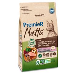 RACAO CAO PREMIER NATTU 2.5KG AD RAÇAS PEQ MANDIO... - Laboraves