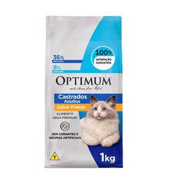 RACAO GATO OPTIMUM DRY CAST FRANGO 1 KG - Laboraves