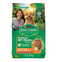 RACAO CAO DOG CHOW 2,5KG AD R PEQ CARNE FGO - Laboraves