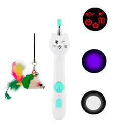 BRINQ GATO VARINHA COM LUZ E LASER VERDE SAVANA - Laboraves