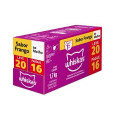 CARNE GATO WHISKAS PF PACK -LV20 PG16- FRANGO 85G - Laboraves