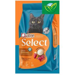 RACAO GATO QUATREE 3KG AD SELECT CAST CARNE - Laboraves
