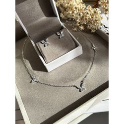 Conjunto Borboletas Zircônia - LACARMEN