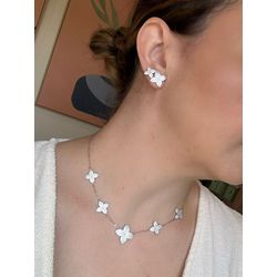 Conjunto Brinco e Colar Camélias - LACARMEN