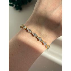 Pulseira Rivieira Zircônia Ouro - LACARMEN
