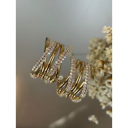 Brinco Meia Argola Ouro - LACARMEN