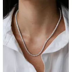 Riviera 3 Garras 45cm pedra zircônia 3mm com fecho... - LACARMEN