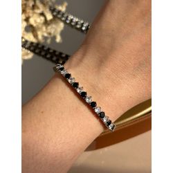Pulseira Riviera 3 Garras 4mm Mesclada - LACARMEN