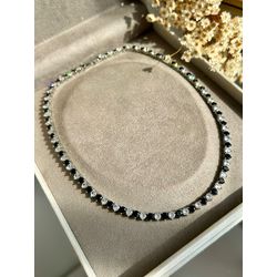 Colar Riviera 3 Garras 4mm Mesclada - LACARMEN