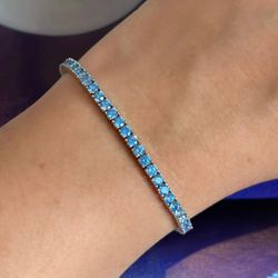 Pulseira Riviera Agua Marinha Prata 925 - LACARMEN