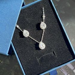 Conjunto Brinco e Colar Gota Prata 925 - LACARMEN