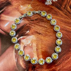 Pulseira Riviera Redonda Fancy Yellow - LACARMEN