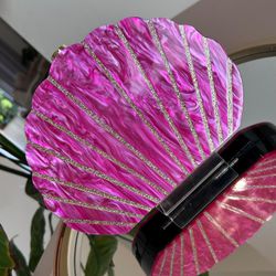 Bolsa Clutch Acrílico Concha Pink - LACARMEN