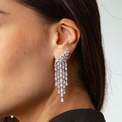 Brinco EarCuff Longo Luxo - LACARMEN