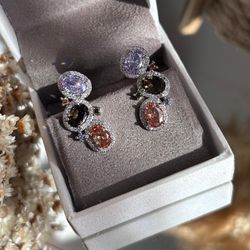 EarCuff 3 Pedras Ovais Mocha Mousse - LACARMEN