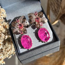  Brinco Flower Pink - LACARMEN