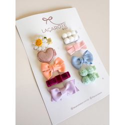 Kit Doce Espera Laços Mini - 11 Unidades (Presilha... - Laçarote & Co