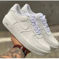 Tênis Unissex Nike Air Force 1 Couro Branco - AF0... - LA CASA DO DROP