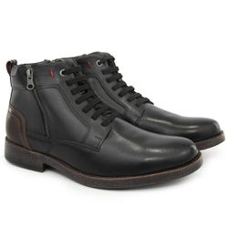 Bota Masculina Boxer Em Couro Urban Casual Preto -... - LA CASA DO DROP