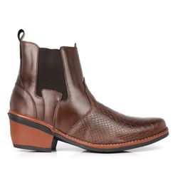 Bota Texana Botina Jacaré Masculina Com Elástico M... - LA CASA DO DROP