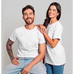 Camiseta Unissex Básica Lisa 100% Em Algodão Branc... - LA CASA DO DROP