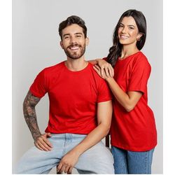 Camiseta Unissex Básica Lisa 100% Em Algodão Verme... - LA CASA DO DROP