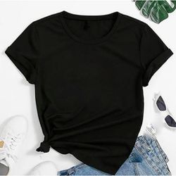 Camiseta Feminina Básica Unissex T-shirt Lisa 100%... - LA CASA DO DROP