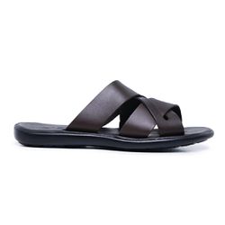 Chinelo Sandália Masculina em Couro Bali Café - Co... - LA CASA DO DROP