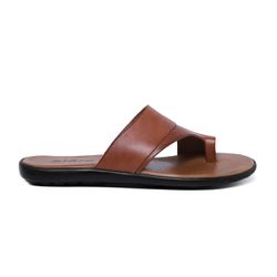 Chinelo Sandália Masculina em Couro Dakar Tabaco -... - LA CASA DO DROP