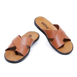 Chinelo Sandália de Couro Masculina Havana Caramel... - LA CASA DO DROP