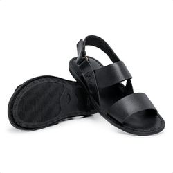 Chinelo Sandália de Couro Masculina Santorini Pret... - LA CASA DO DROP