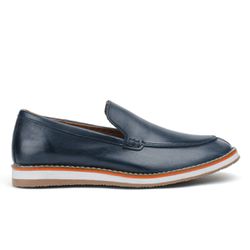 Sapato Masculino em Couro Viena Azul Marinho - Est... - LA CASA DO DROP