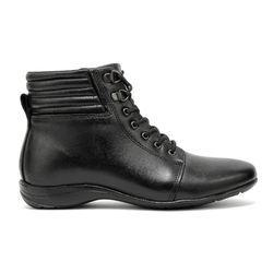 Bota Feminina em Couro Maria Preto - Design Modern... - LA CASA DO DROP