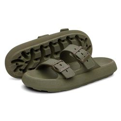 Chinelo Nuvem Ortopedico Tira Dupla Verde Militar ... - LA CASA DO DROP