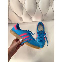 Tênis Adidas Gazelle Indoor Azul e Rosa - GZ-AZULR... - LA CASA DO DROP