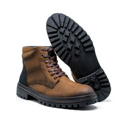 Coturno Adventure Bota Couro Masculino Tratorado T... - LA CASA DO DROP