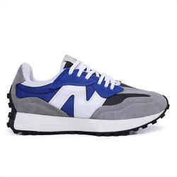 Tênis Casual Masculino New Balance 327 V1 Cinza/Az... - LA CASA DO DROP