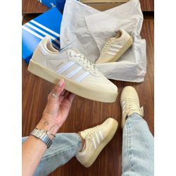 Tênis Adidas Sambae Plataforma White Bege - SAB400 - LA CASA DO DROP