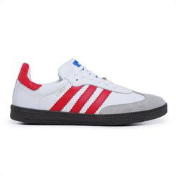 Tênis Adidas Unissex Samba OG Branco Vermelho - SM... - LA CASA DO DROP