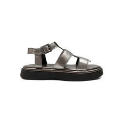 Sandália Flatform Couro Feminina Iris Inox - REF20... - LA CASA DO DROP