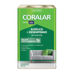 TINTA CORALAR ACRÍLICO MAIS DESEMPENHO 18L - Lacor Tintas