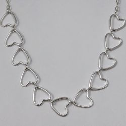 Gargantilha Choker Corações em Prata 925