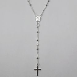 Gargantilha Terço 60 cm em Prata 925 - GAR0164 - LA GYPSY