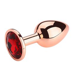  Plug Anal de Aço Rose - com Cristal Brilhante Ver... - L'amour Boutique Erótica