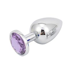 Plug anal de luxo em metal Lilas, com formato côni... - L'amour Boutique Erótica