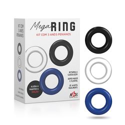 Anel Peniano Mega Ring - Kit com 3 Silicone Flexív... - L'amour Boutique Erótica