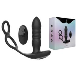 Imoon - Anel peniano duplo com plug anal vai e vem - L'amour Boutique Erótica